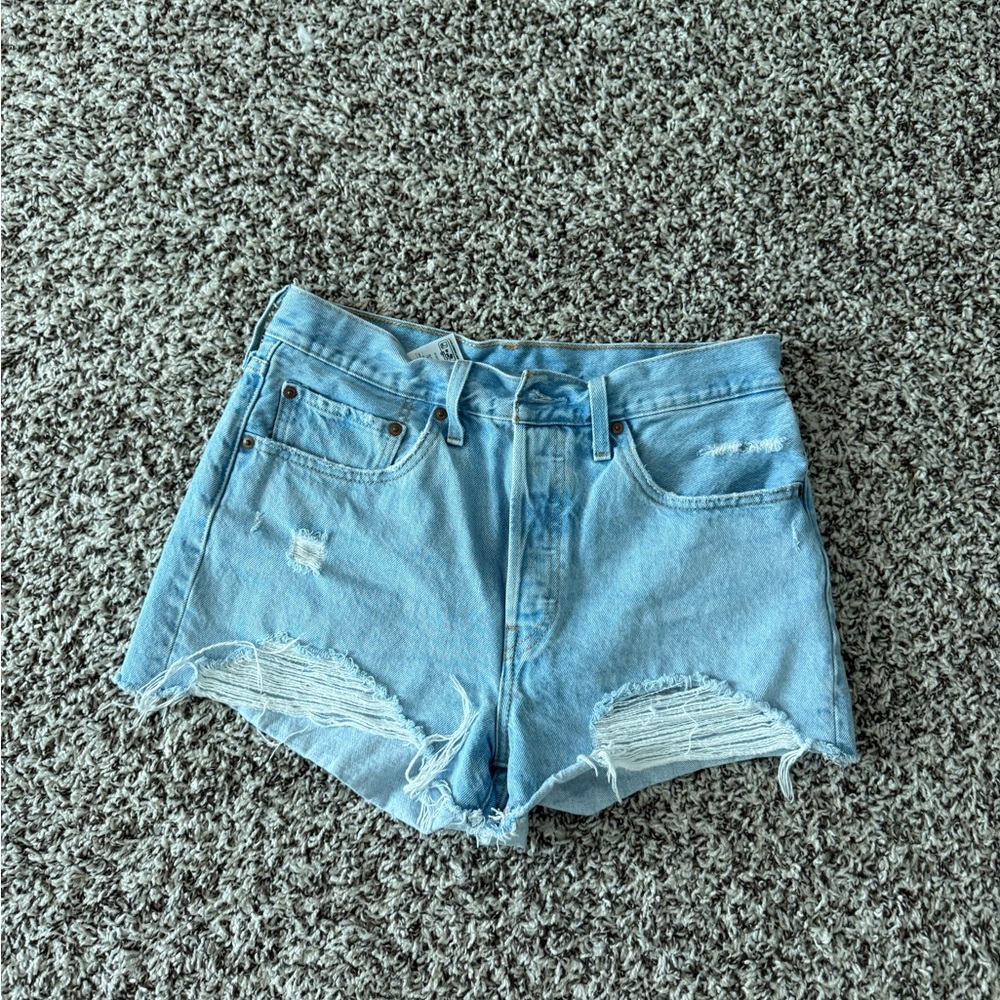 Light Blue Denim Women's Shorts